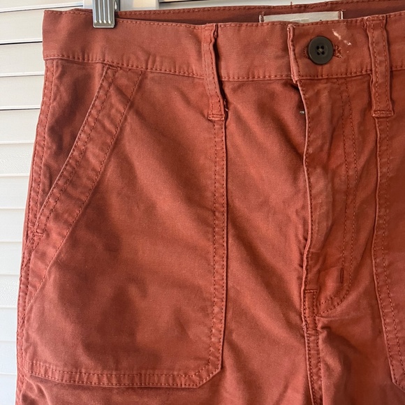 Madewell Stovepipe Fatigue Pants in Rust, Size 27 - Picture 2 of 6